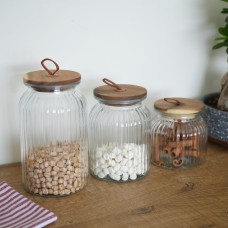 مطربان زجاج كبيرغطاء بامبو   A HOME 9259716
