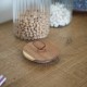 مطربان زجاج وسط غطاء بامبو  A HOME 9259717