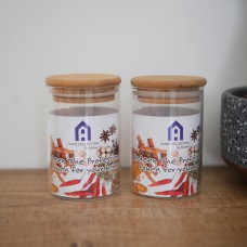 مطربان زجاج 300مل غطاء بامبوAHOME 9259721
