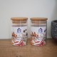 مطربان زجاج 300مل غطاء بامبوAHOME 9259721