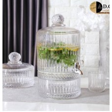 خزان عصير زجاج حنفية 4.5 لمضيفة 