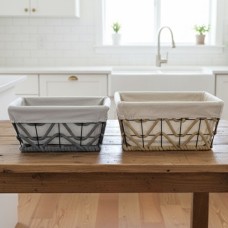طقم 2 سلة مستطيل حديد حبل 320497