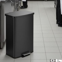 سطل نفايات مستطيل دعسة اسود 50لتر Eko
