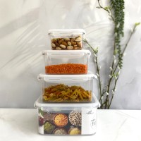 طقم 4 تبرويل مستطيل اكريليك شفاف 9250279