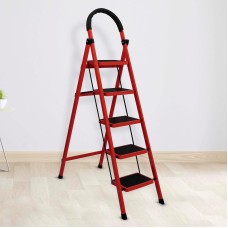 سلم حديد 5 دراجات احمر