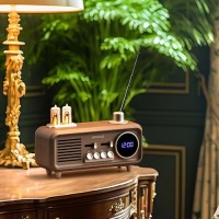 راديو تحفة خشبي ساعة رقمية USB 9250132