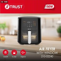 مقلى هواء ديجتال 5لتر زجاج TRUST 02240